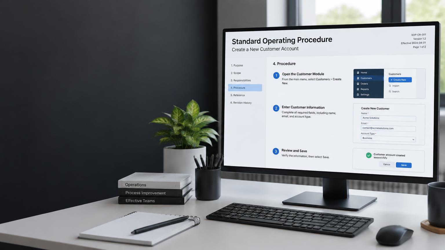 An illustrative process documentation workstation